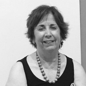 Black-and-white portrait of Phyllis Tuchman