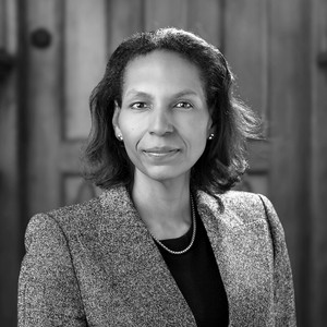 Black and white portrait of Courtney J. Martin