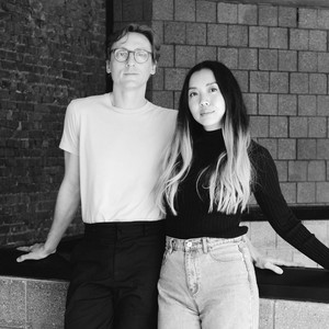 Black and white portrait of Harriet Jung and Reid Bartelme