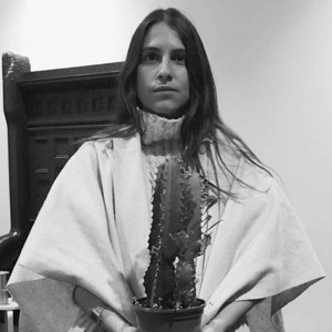 Black-and-white portrait of Ana Beatriz Sepúlveda