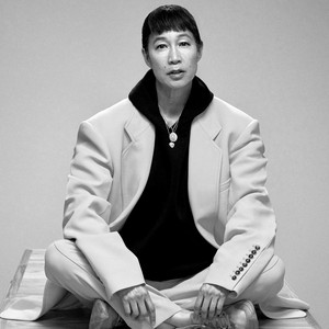 Black and white portrait of Karen Wong