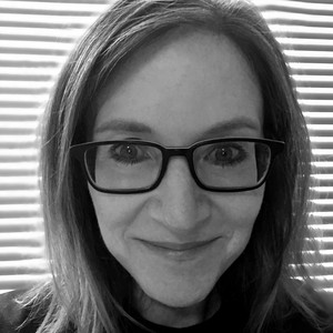 Black-and-white portrait of Kathleen Flynn
