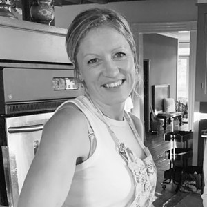Black and white portrait or Tatiana Morin