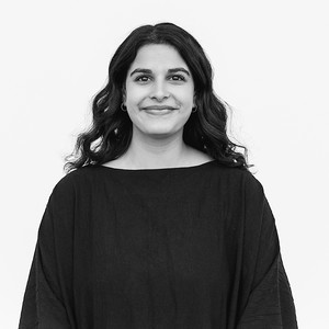 Black and white portrait of Tessa Bachi Haas
