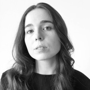 Black and white portrait of Amber Collins