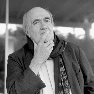 Black and white portrait of Colm Tóibín