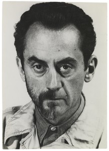 <p>Man Ray, <em>Self-Portrait with&nbsp;Half Beard</em>, 1943 (detail), vintage gelatin silver print, 7&nbsp;⅛ × 5 ⅛ inches (19.1 × 13&nbsp;cm)</p>
