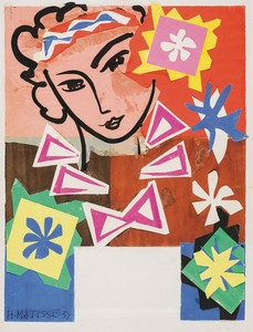 <p>Henri Matisse, <em>Madame de Pompadour</em>, 1951, painted, cut, and pasted paper, brush and ink, 35 × 29 inches (88.9 × 73.7 cm) © 2017 Succession H. Matisse/Artists Rights Society (ARS), NY.</p>