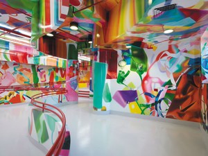 <p>Dan Colen installation at St. Mary’s Healthcare System for Children, Bayside, NY. Photo: Christopher Burke Studio</p>