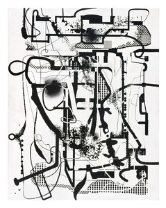<p>Albert Oehlen, <em>Untitled</em>, 1992, screen print, acrylic, and oil on canvas, 109 ½ × 86 ¼ inches (278 × 219 cm) © Albert Oehlen</p>