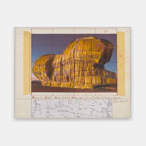 <p data-block-key="0dkng"><i>Mada’In Saleh—Qasr Al-Bint, Wrapped (Project in the Great Rock in Area C)</i>, 2017</p>