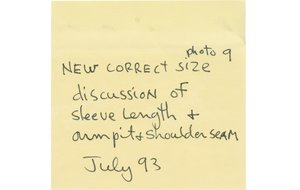 Yellow sticky note with handwritten note